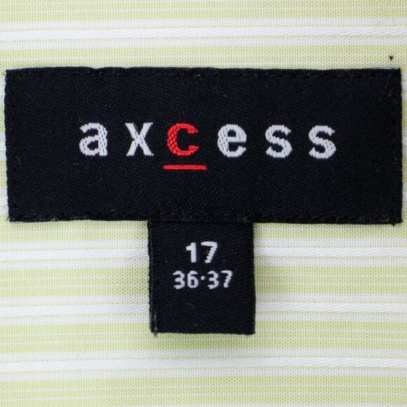 Striped Long Sleeve Button-Up Men's 17 36/37 No-Iron Buisness Casual | Axcess - Picture 3 of 11